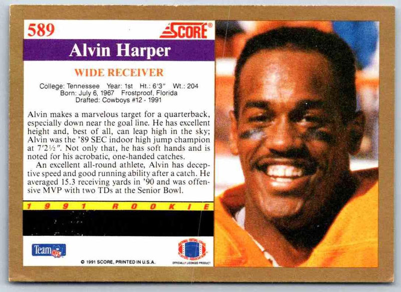 1991 Score Alvin Harper