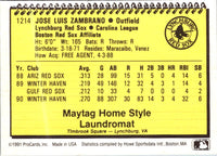 1991 ProCards Jose Zambrano #1214