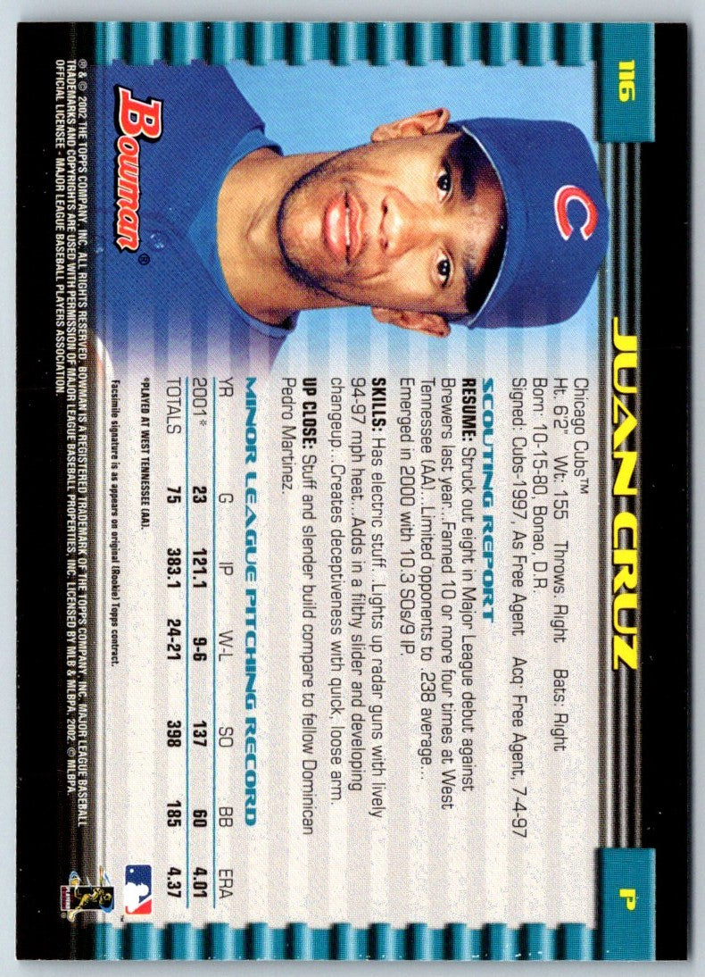 2002 Bowman Juan Cruz