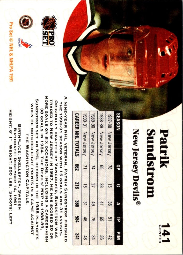 1991 Pro Set Patrik Sundstrom