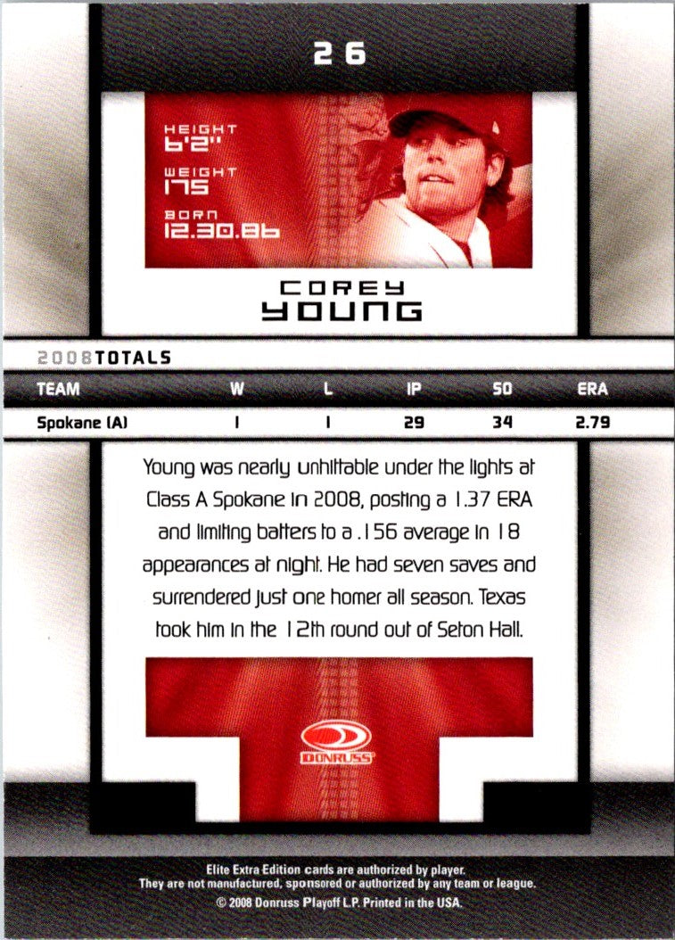 2008 Donruss Elite Extra Edition Corey Young