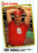 1987 Fleer League Leaders Todd Worrell