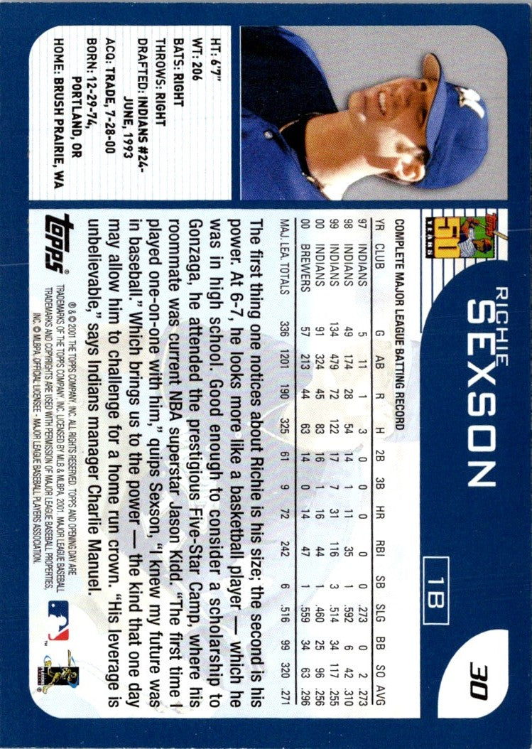 2001 Topps Opening Day Richie Sexson