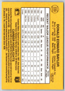1987 Donruss Don Baylor