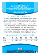 2008 Bowman Prospects Jake Renshaw