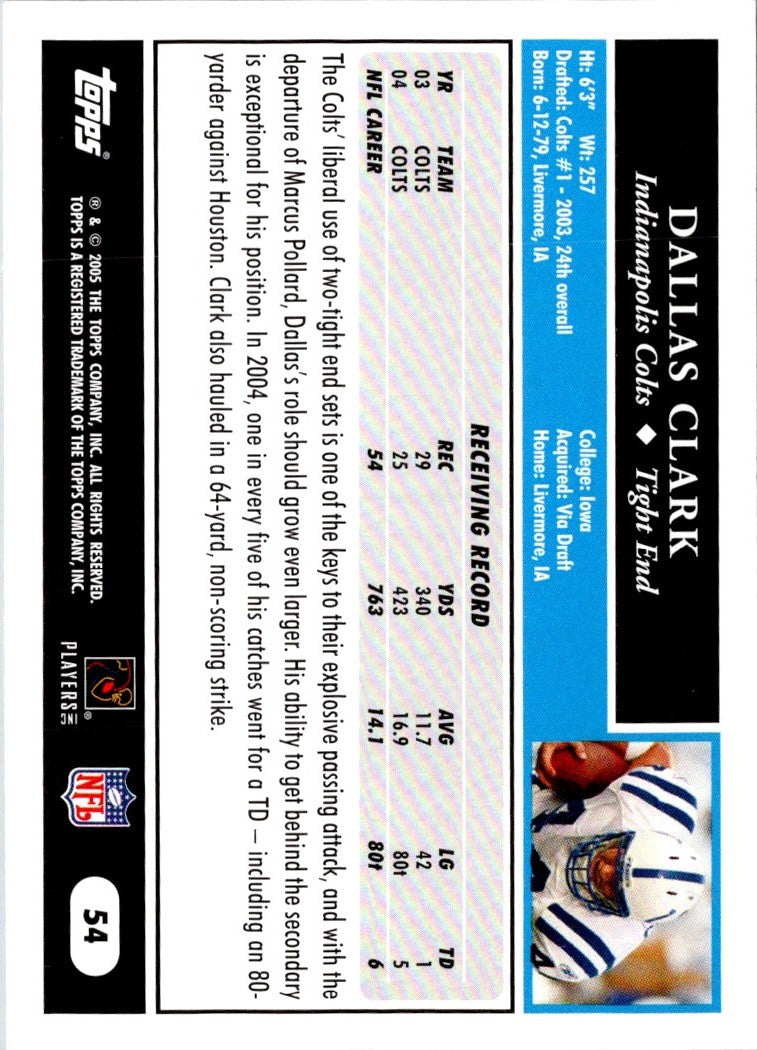 2005 Topps Dallas Clark