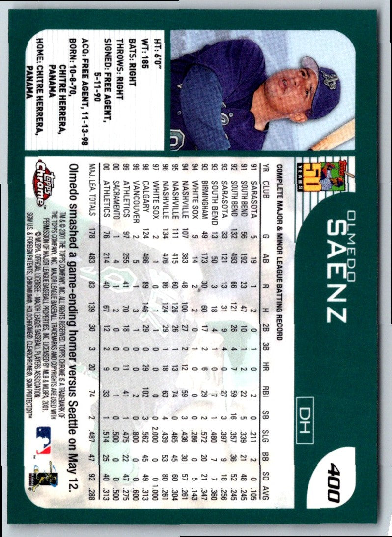 2001 Topps Chrome Olmedo Saenz