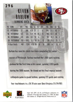 2001 Upper Deck MVP Kevan Barlow #296 Rookie
