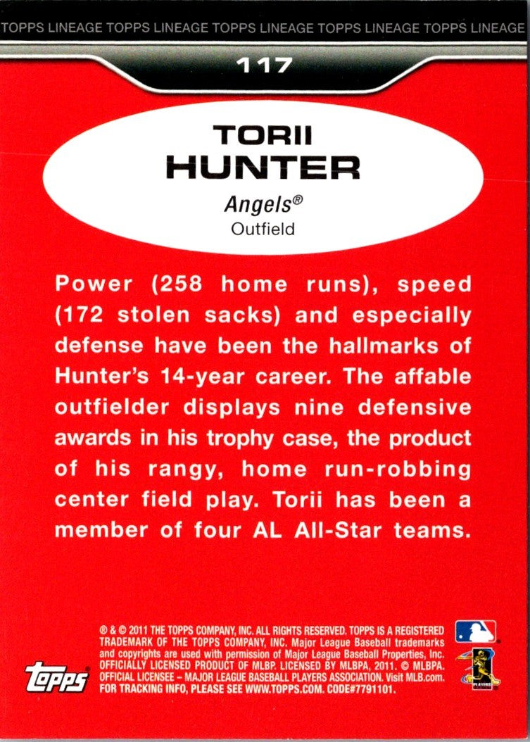 2011 Topps Lineage Torii Hunter