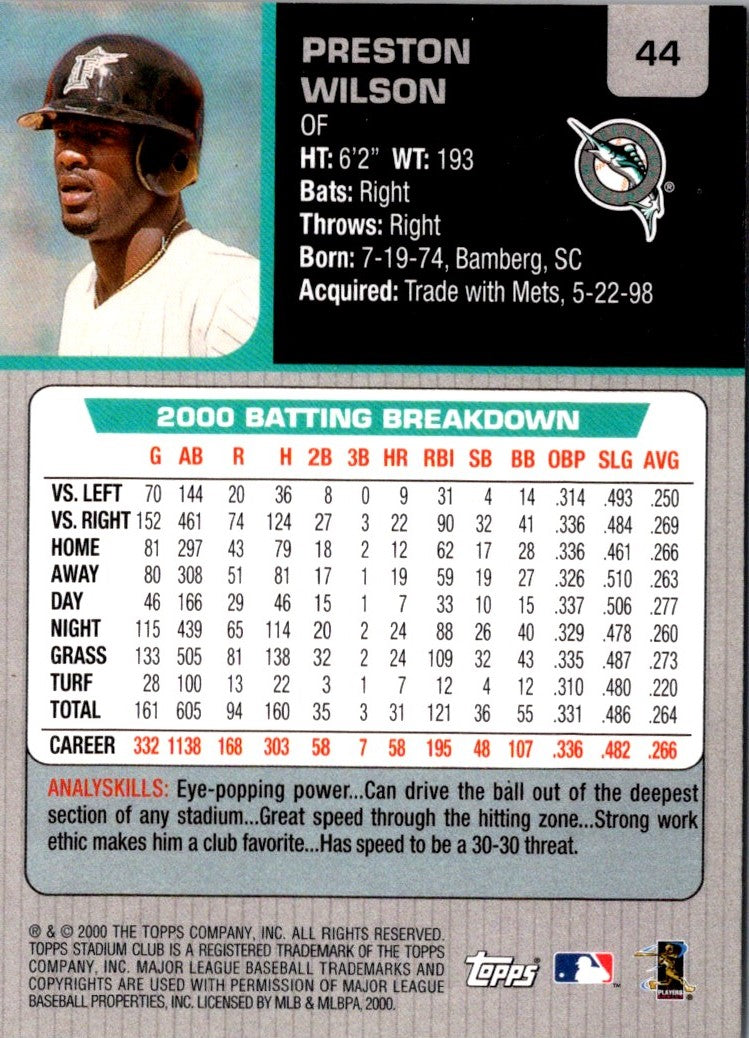 2000 Topps Gallery Preston Wilson