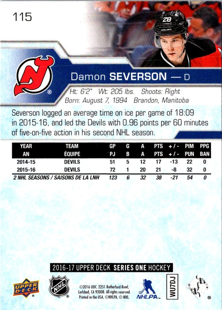 2016 Upper Deck Damon Severson