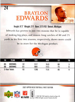 2007 Upper Deck First Edition Braylon Edwards #24