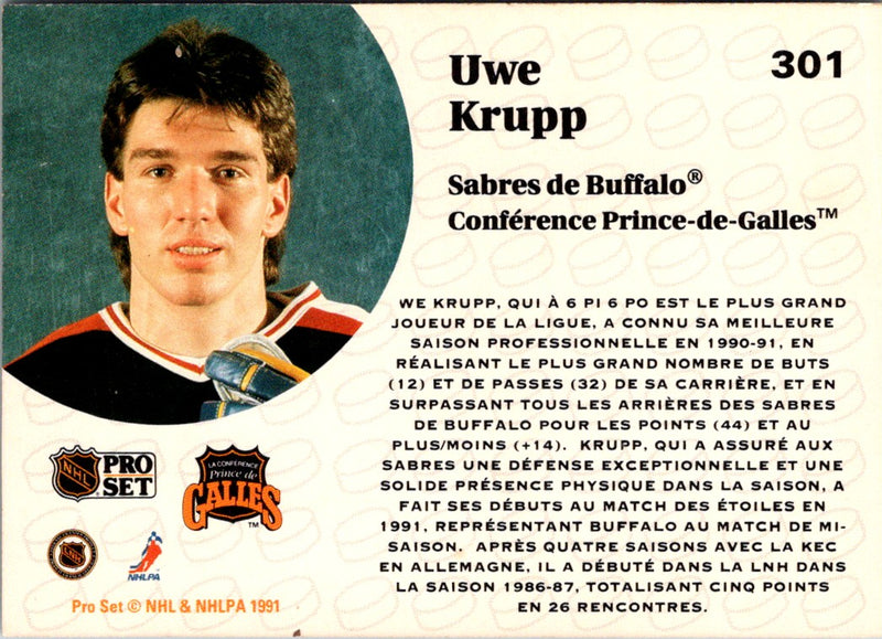 1991 Pro Set French Uwe Krupp