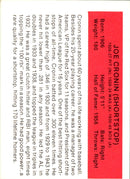 1987 Hygrade All-Time Greats Joe Cronin