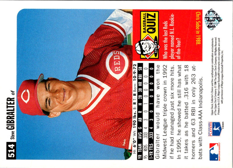 1996 Collector's Choice Steve Gibralter