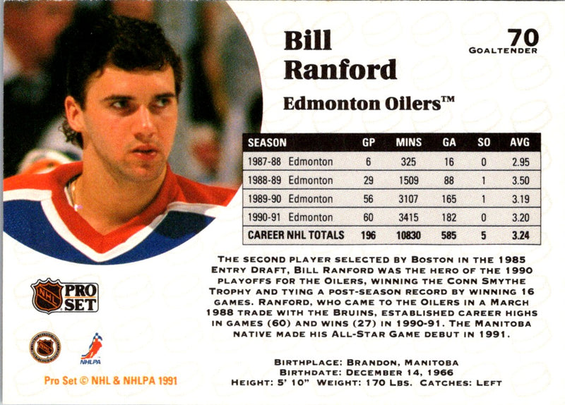 1991 Pro Set Bill Ranford