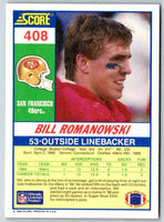 1990 Score Bill Romanowski #408