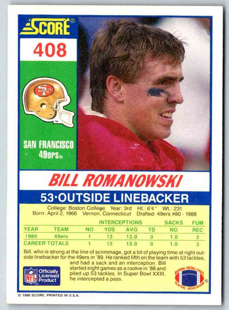 1990 Score Bill Romanowski