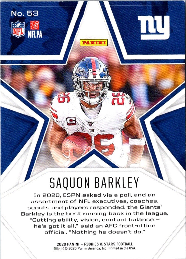 2020 Panini Rookies & Stars Saquon Barkley