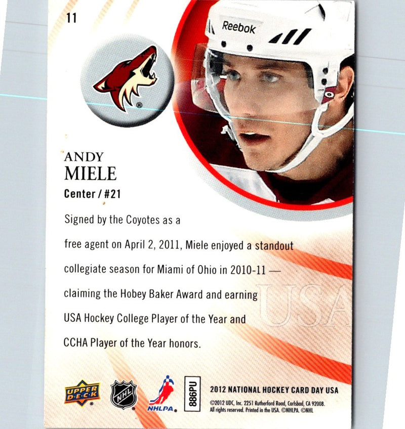 2011 Upper Deck National Hockey Card Day USA Andy Miele