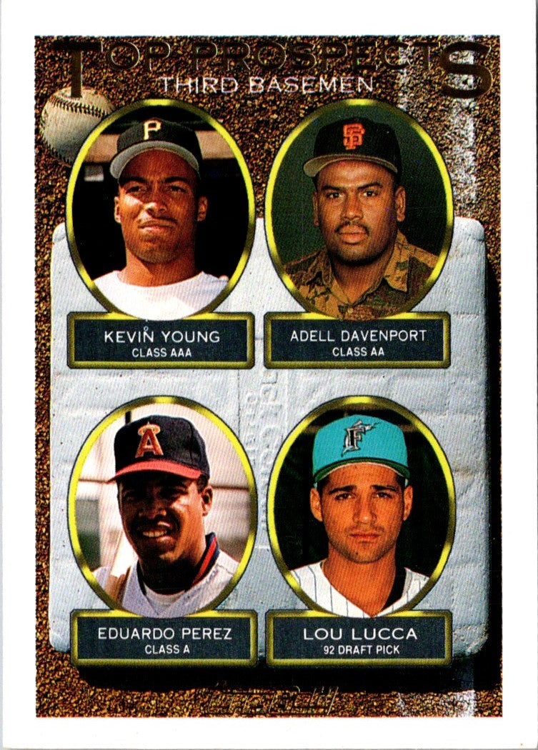 1993 Topps Kevin Young/Adell Davenport/Eduardo Perez/Lou Lucca