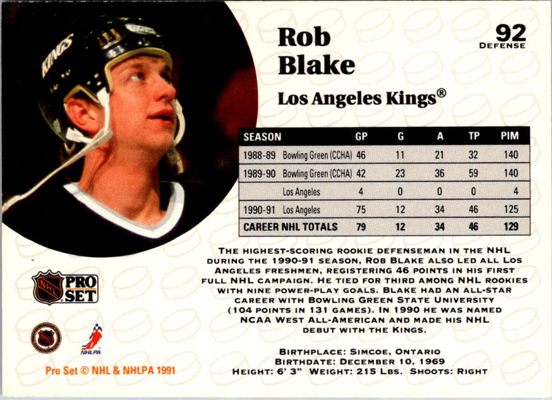 1991 Pro Set Rob Blake