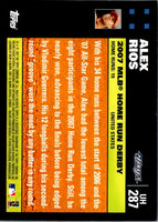 2007 Topps Updates & Highlights Alex Rios #UH287