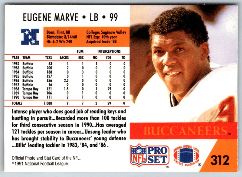 1991 Pro Set Eugene Marve