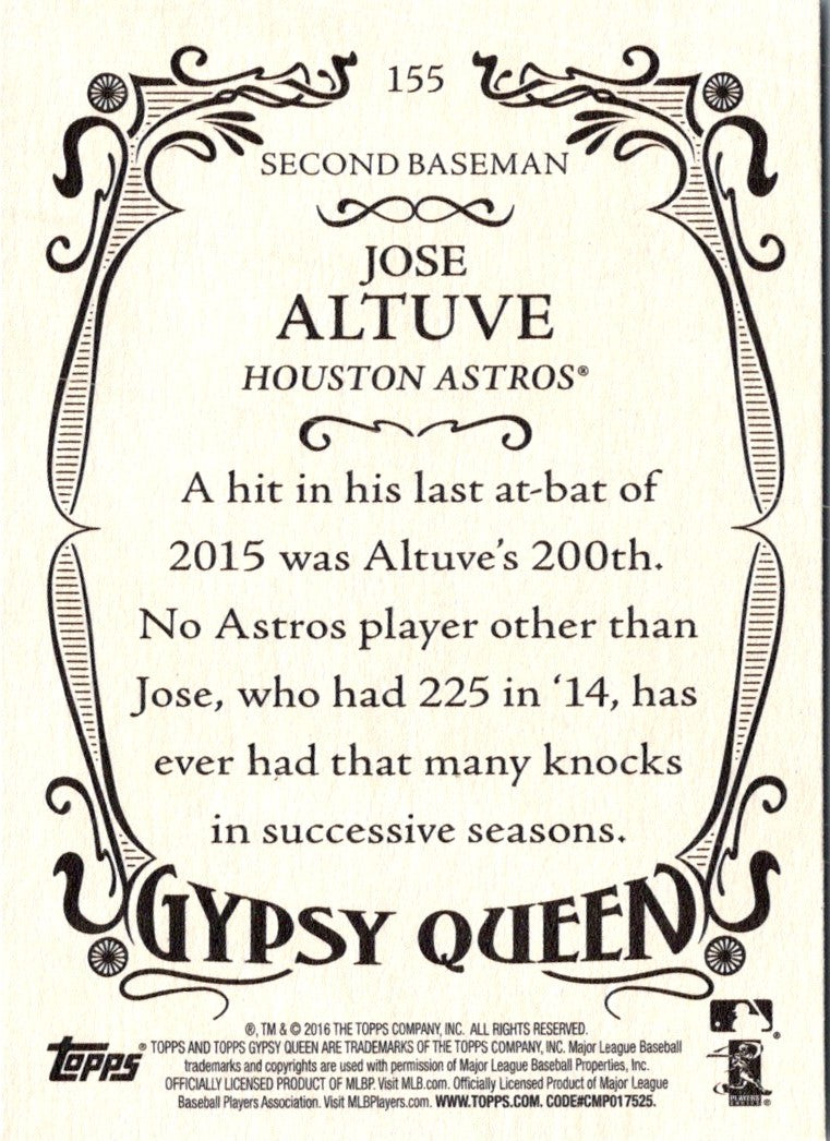 2016 Topps Gypsy Queen Jose Altuve