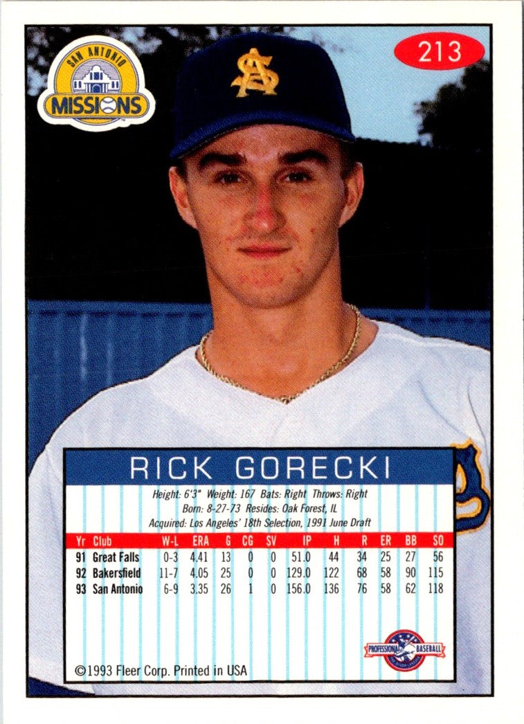 1993 Fleer Excel Rick Gorecki