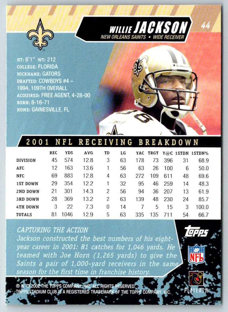 2002 Stadium Club Willie Jackson