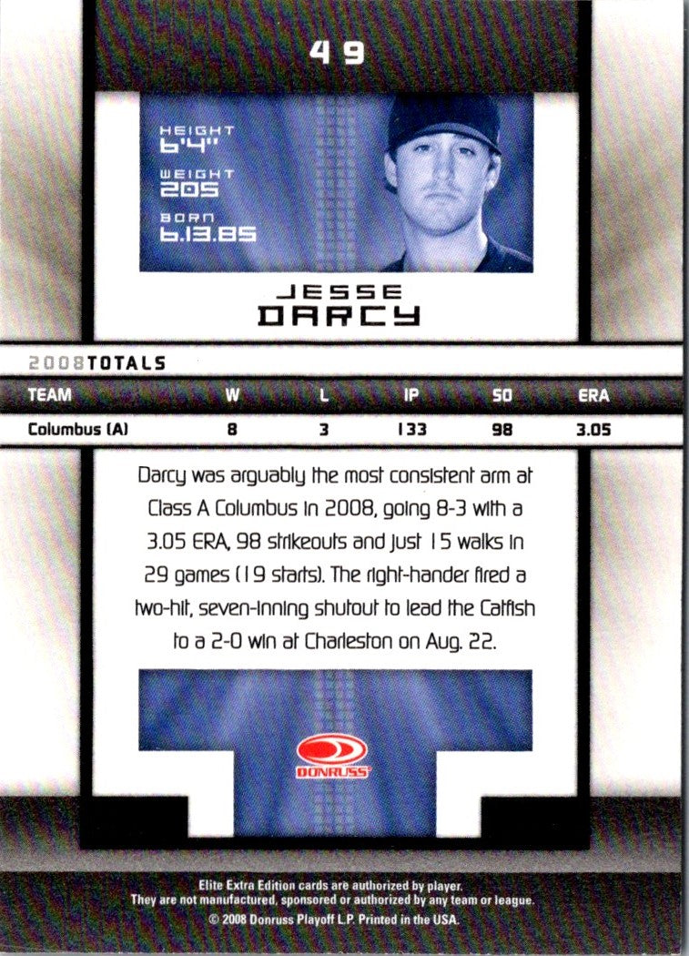 2008 Donruss Elite Extra Edition Jesse Darcy