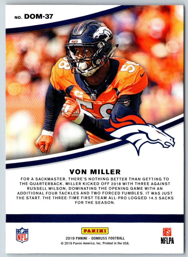 2019 Donruss Dominators Von Miller