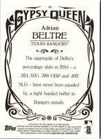 2015 Topps Gypsy Queen Adrian Beltre #46A