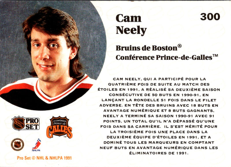 1991 Pro Set French Cam Neely