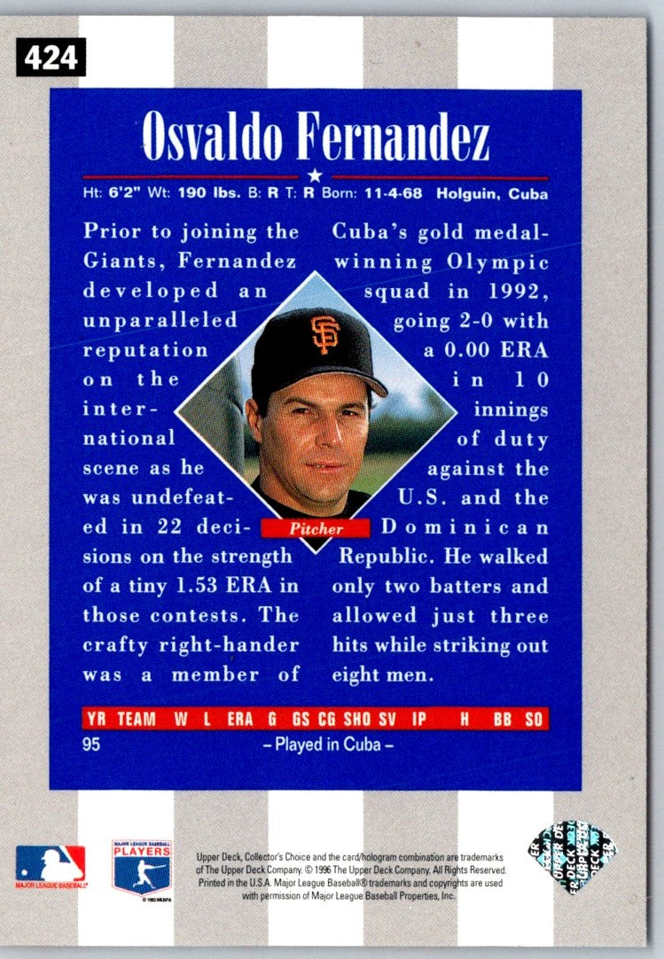 1996 Collector's Choice Osvaldo Fernandez