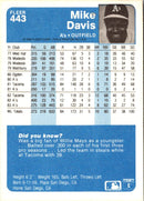 1984 Fleer Mike Davis