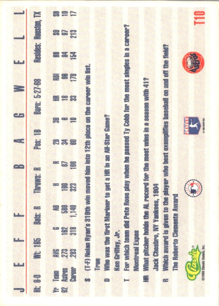 1993 Classic Game Jeff Bagwell