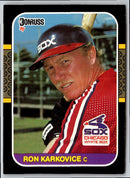 1987 Donruss Opening Day Ron Karkovice