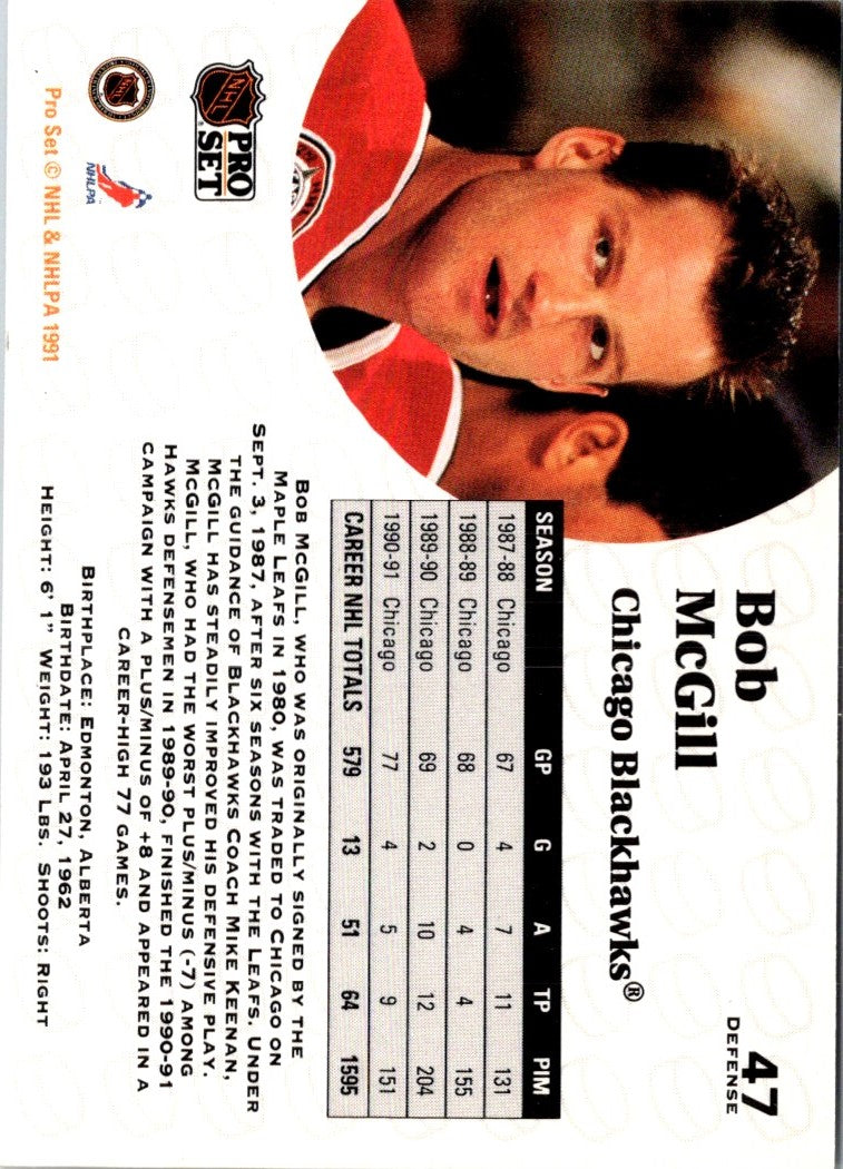 1991 Pro Set Bob McGill