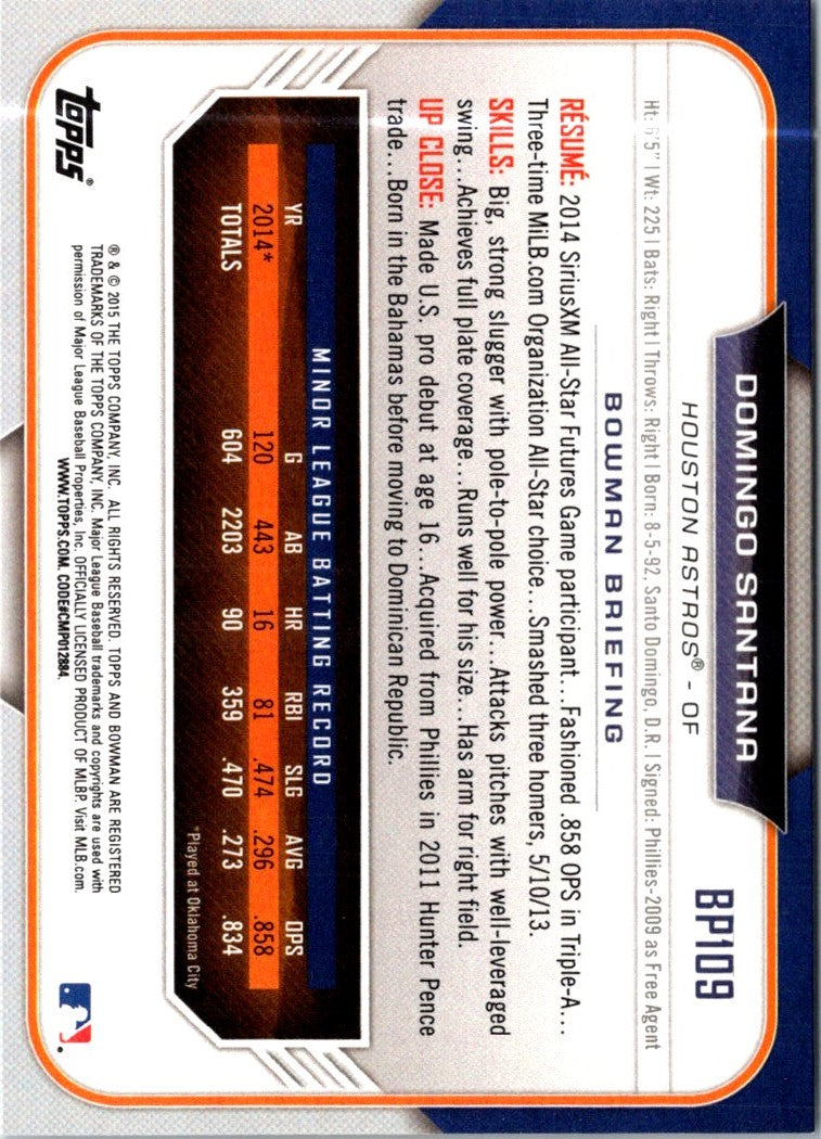 2015 Bowman Prospects Domingo Santana