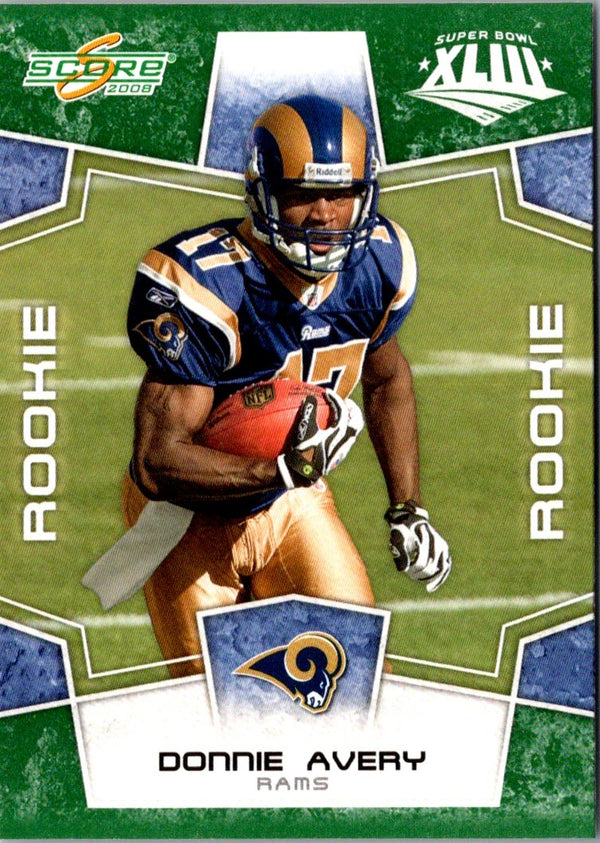 2008 Score Super Bowl XLIII Donnie Avery #356