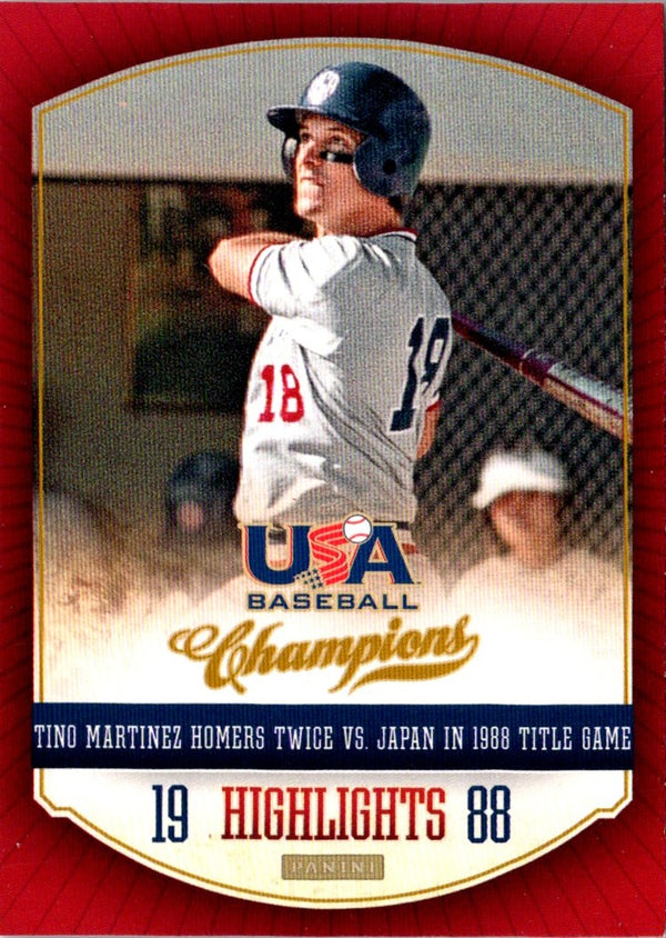 2013 Panini USA Champions Highlights Tino Martinez Homers Twice vs. Japan in 1988 Title Game #2