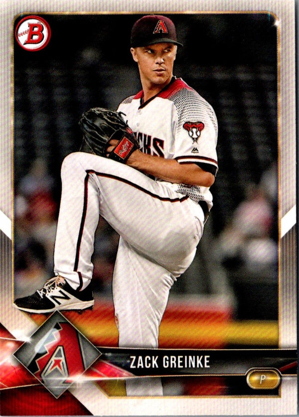 2018 Bowman Sky Blue Zack Greinke #4 /499