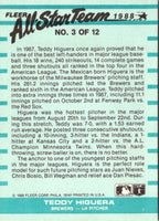 1988 Fleer All-Stars Teddy Higuera #3