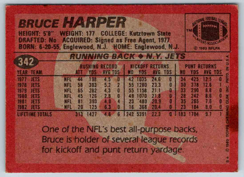 1983 Topps Bruce Harper