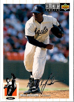 1994 Collector's Choice Silver Signature Mike Jackson #622