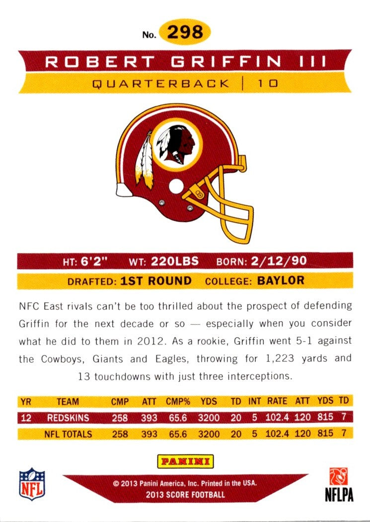 2013 Score Robert Griffin III