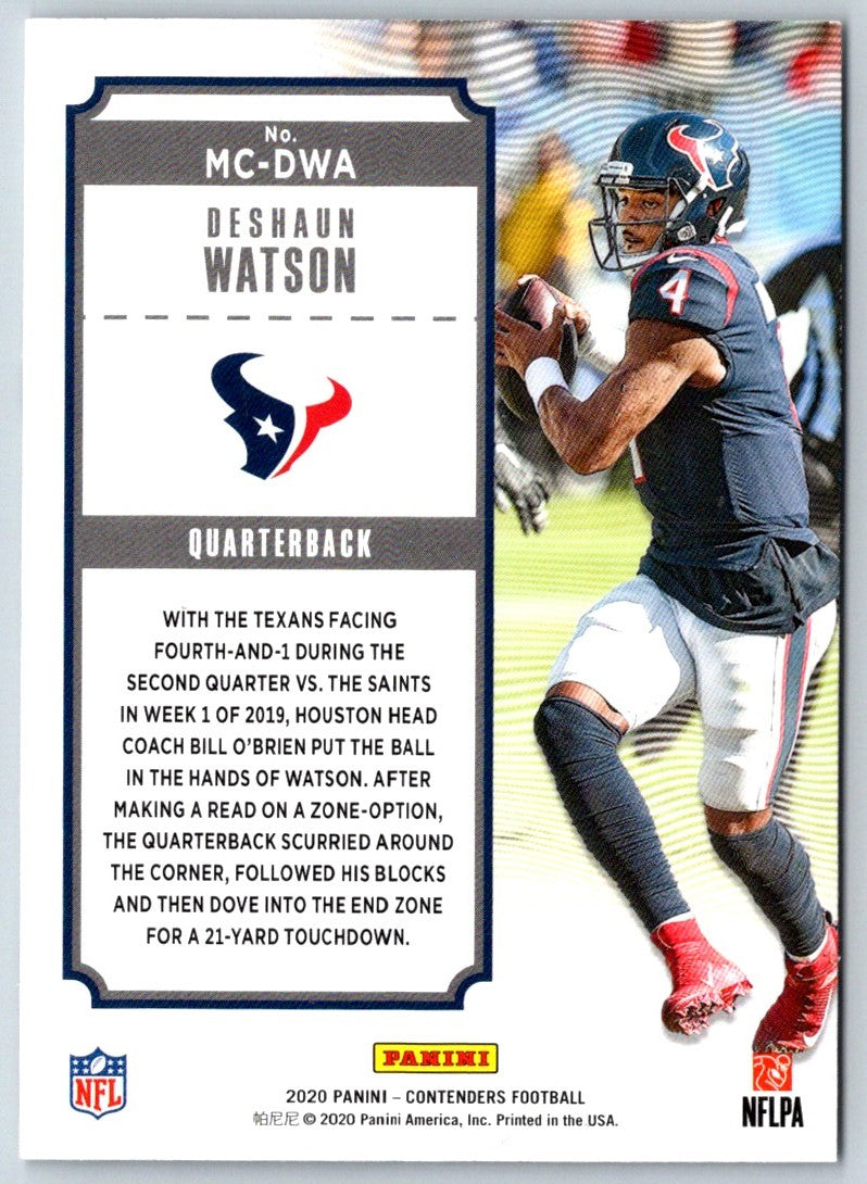 2020 Panini Contenders MVP Deshaun Watson