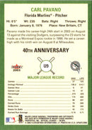 2003 Fleer Tradition Update Carl Pavano